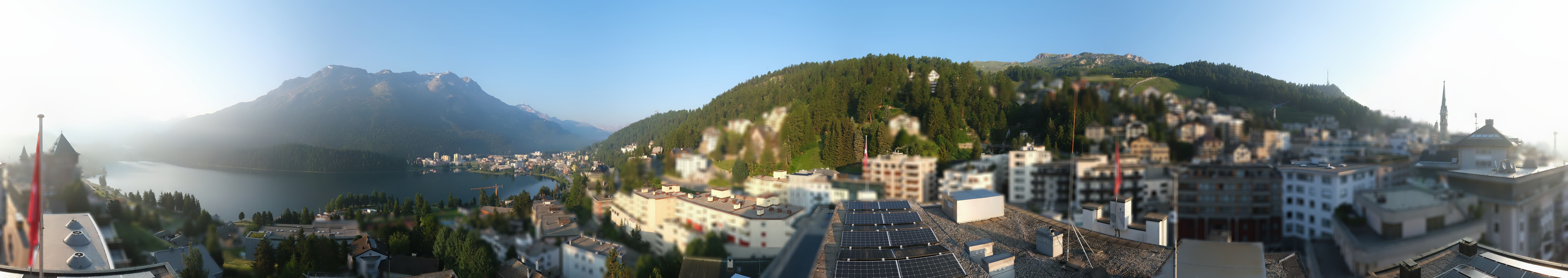 Archived image Webcam St. Moritz village II View from Hotel Schweizerhof towards St. Moritz Bad
