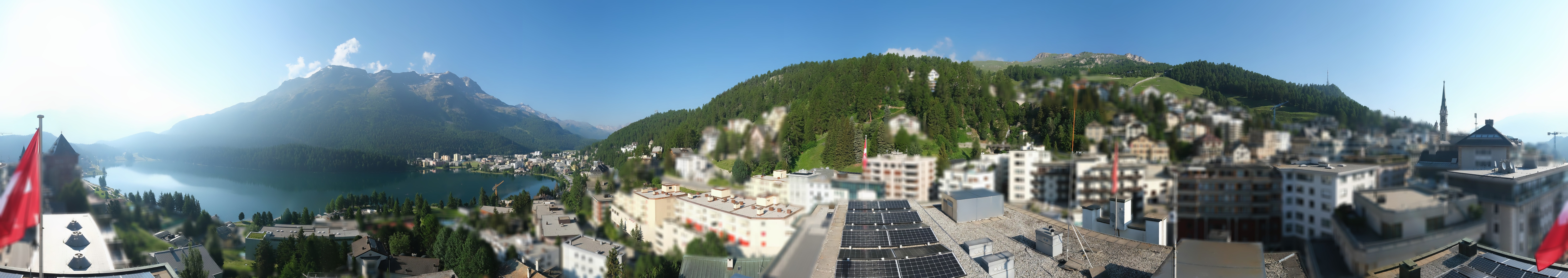 Archived image Webcam St. Moritz village II View from Hotel Schweizerhof towards St. Moritz Bad