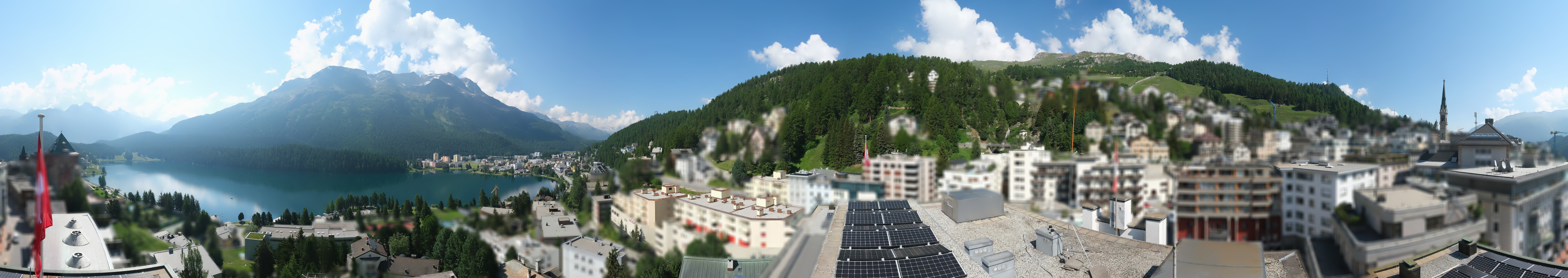 Archived image Webcam St. Moritz village II View from Hotel Schweizerhof towards St. Moritz Bad