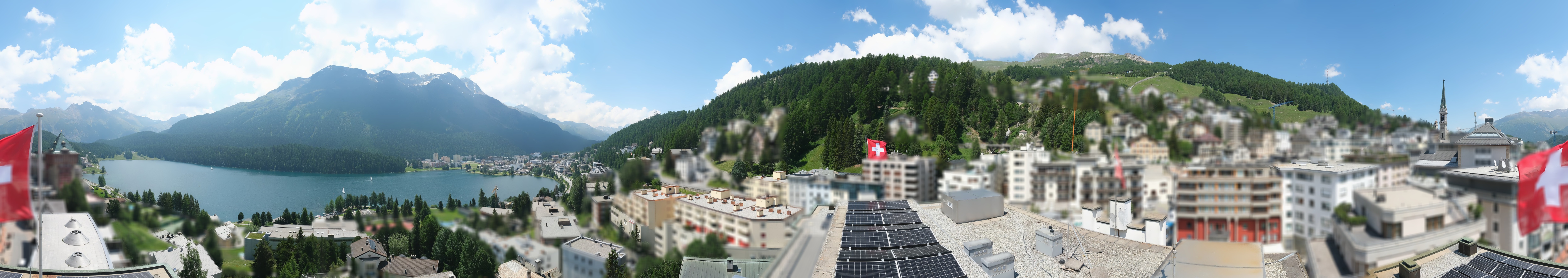 Archived image Webcam St. Moritz village II View from Hotel Schweizerhof towards St. Moritz Bad