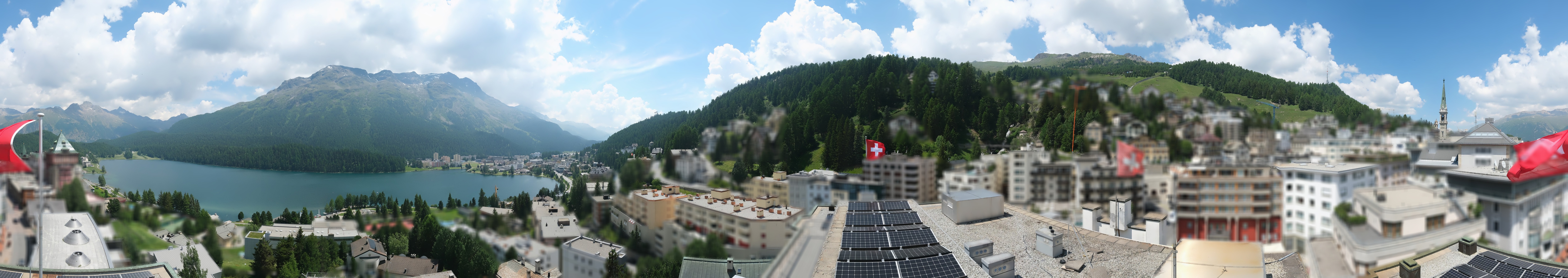 Archived image Webcam St. Moritz village II View from Hotel Schweizerhof towards St. Moritz Bad