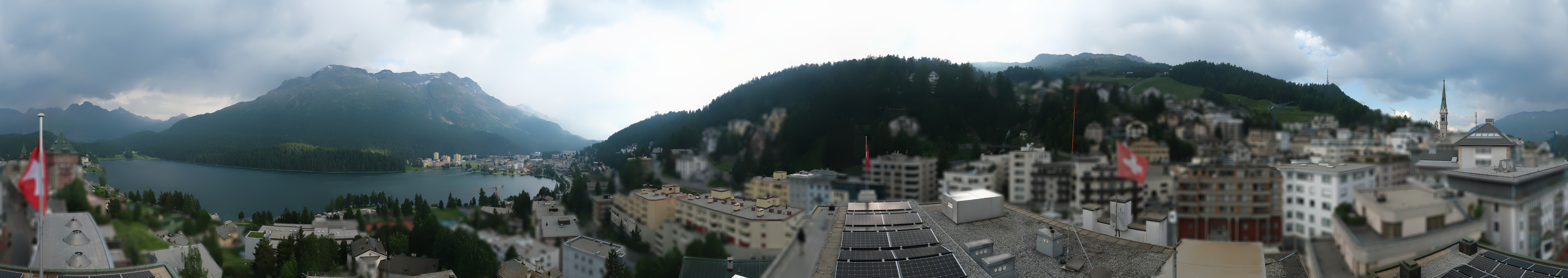 Archived image Webcam St. Moritz village II View from Hotel Schweizerhof towards St. Moritz Bad