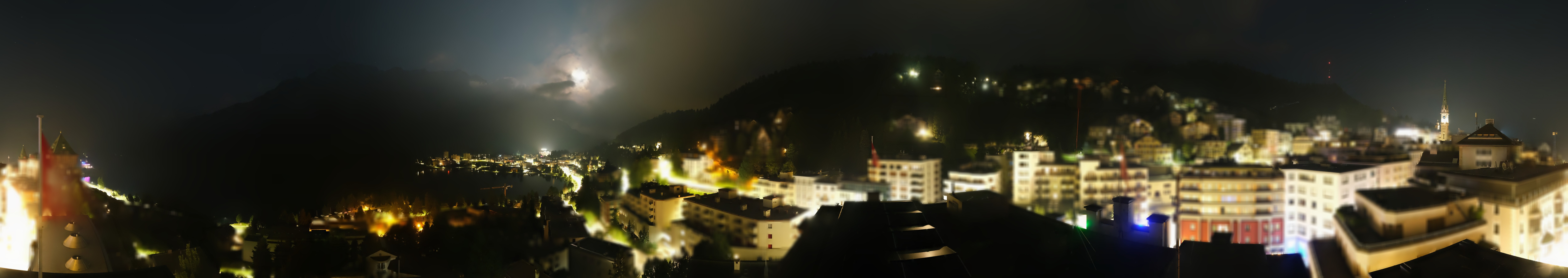 Archived image Webcam St. Moritz village II View from Hotel Schweizerhof towards St. Moritz Bad