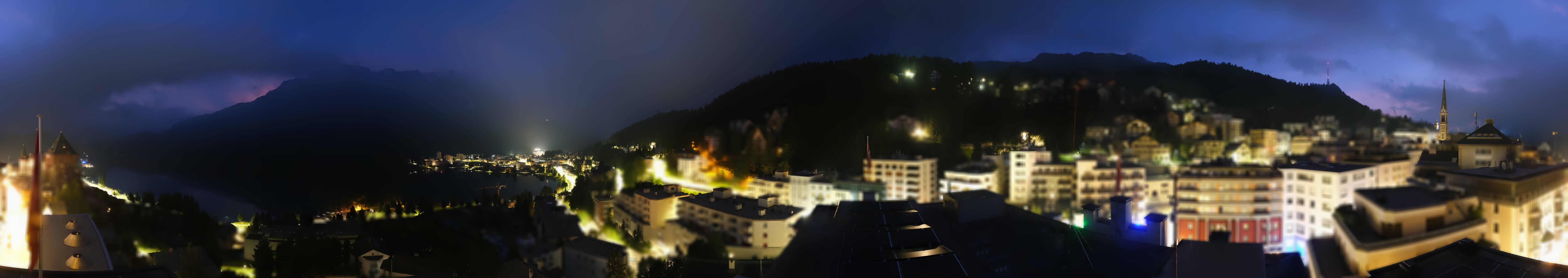 Archived image Webcam St. Moritz village II View from Hotel Schweizerhof towards St. Moritz Bad