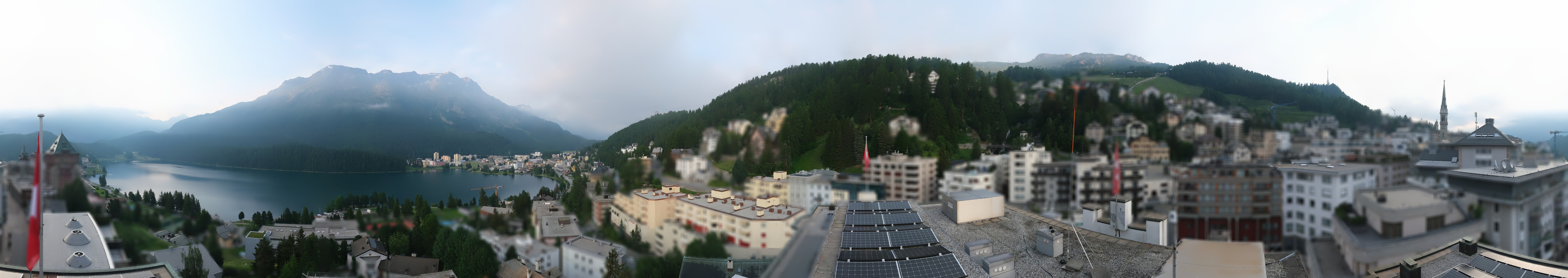 Archived image Webcam St. Moritz village II View from Hotel Schweizerhof towards St. Moritz Bad