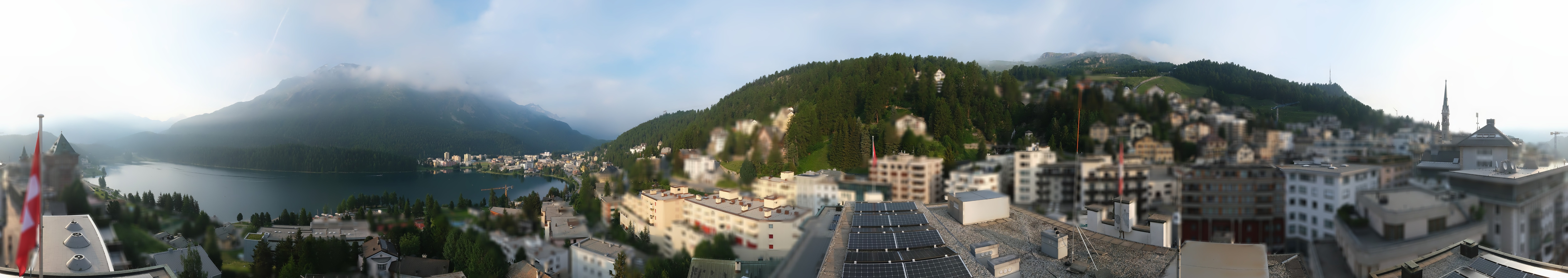 Archived image Webcam St. Moritz village II View from Hotel Schweizerhof towards St. Moritz Bad