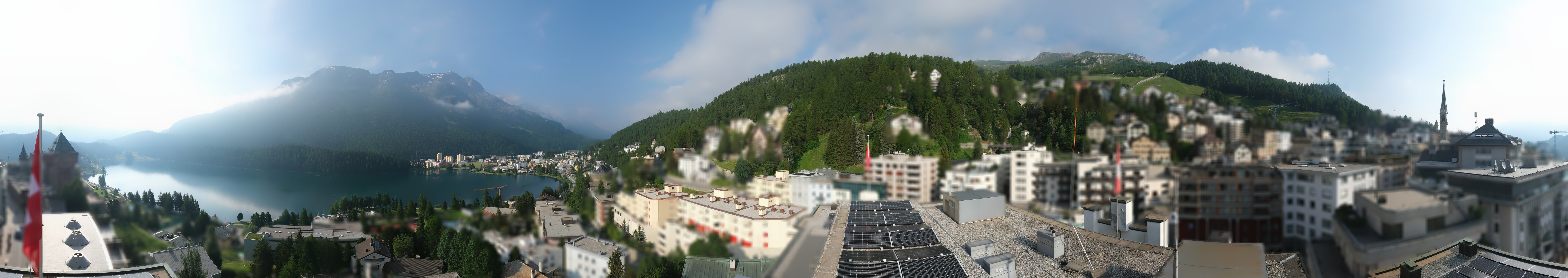 Archived image Webcam St. Moritz village II View from Hotel Schweizerhof towards St. Moritz Bad