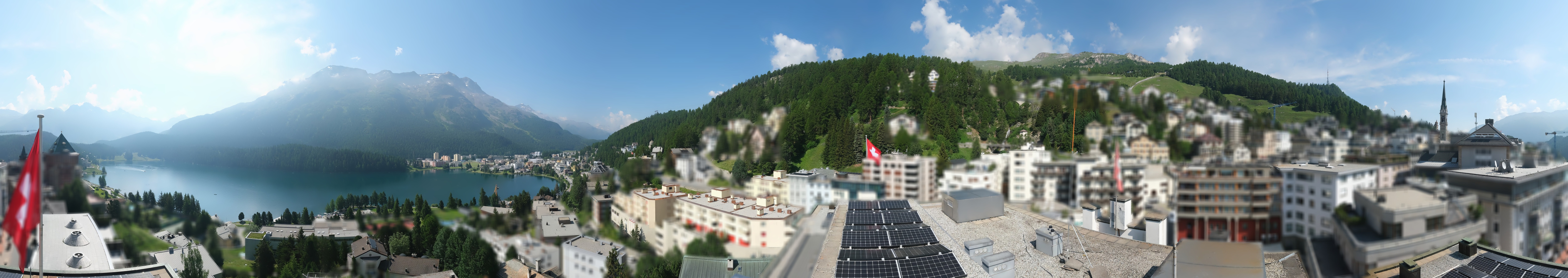 Archived image Webcam St. Moritz village II View from Hotel Schweizerhof towards St. Moritz Bad