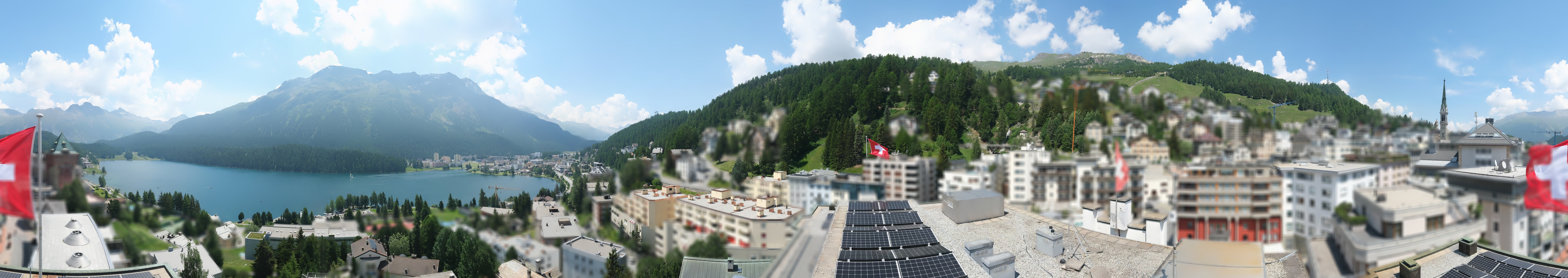 Archived image Webcam St. Moritz village II View from Hotel Schweizerhof towards St. Moritz Bad