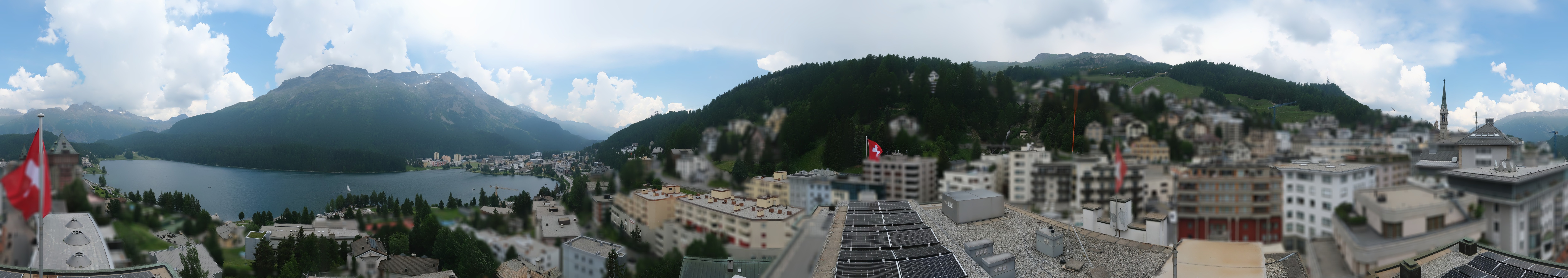 Archived image Webcam St. Moritz village II View from Hotel Schweizerhof towards St. Moritz Bad