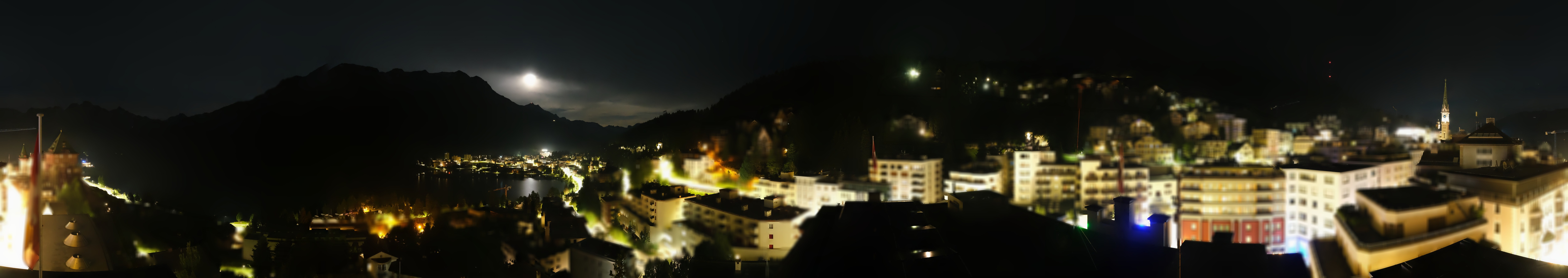 Archived image Webcam St. Moritz village II View from Hotel Schweizerhof towards St. Moritz Bad