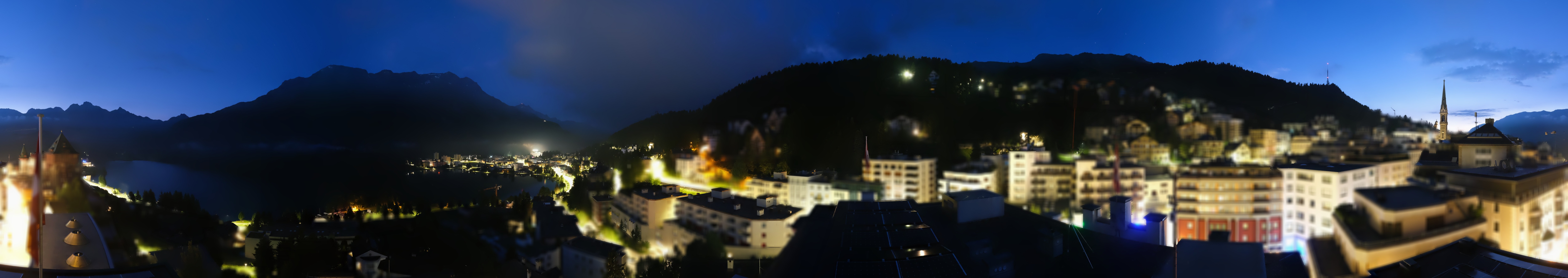 Archived image Webcam St. Moritz village II View from Hotel Schweizerhof towards St. Moritz Bad