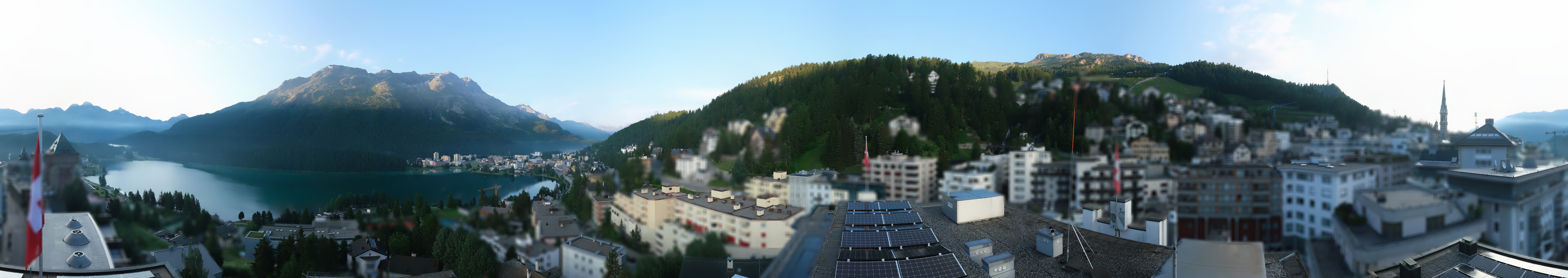 Archived image Webcam St. Moritz village II View from Hotel Schweizerhof towards St. Moritz Bad