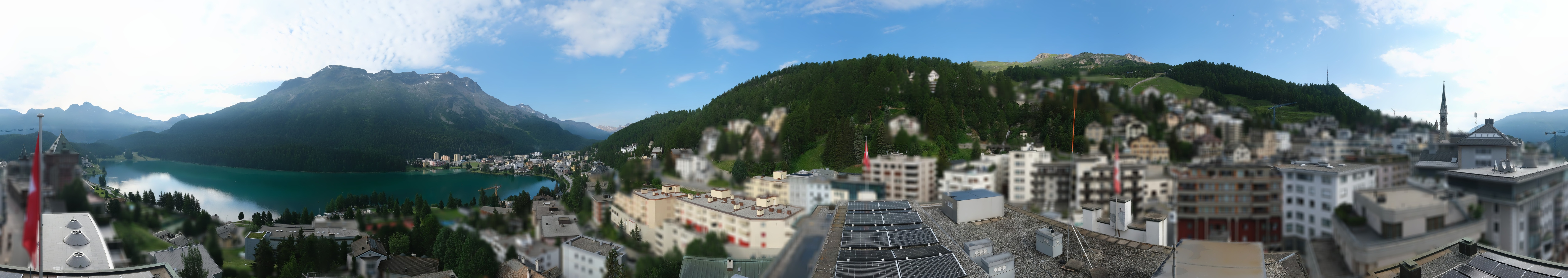 Archived image Webcam St. Moritz village II View from Hotel Schweizerhof towards St. Moritz Bad