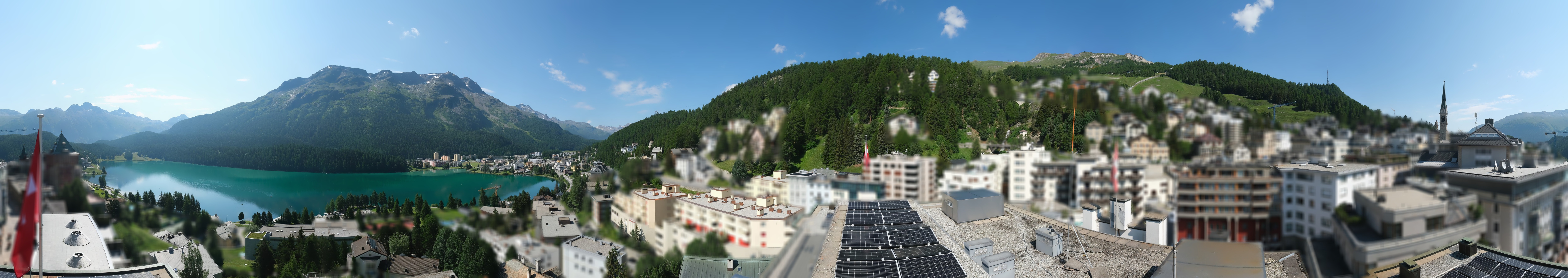 Archived image Webcam St. Moritz village II View from Hotel Schweizerhof towards St. Moritz Bad