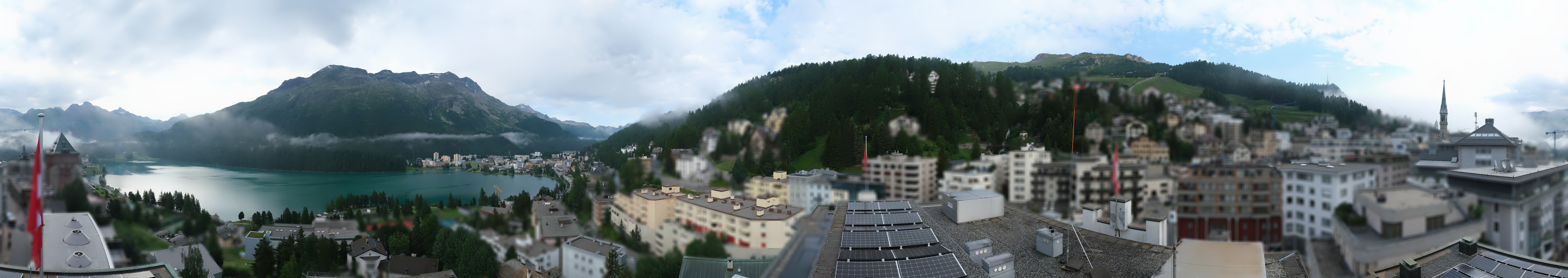 Archiv Foto Webcam St. Moritz Dorf II Ausblick Hotel Schweizerhof Richtung St. Moritz Bad