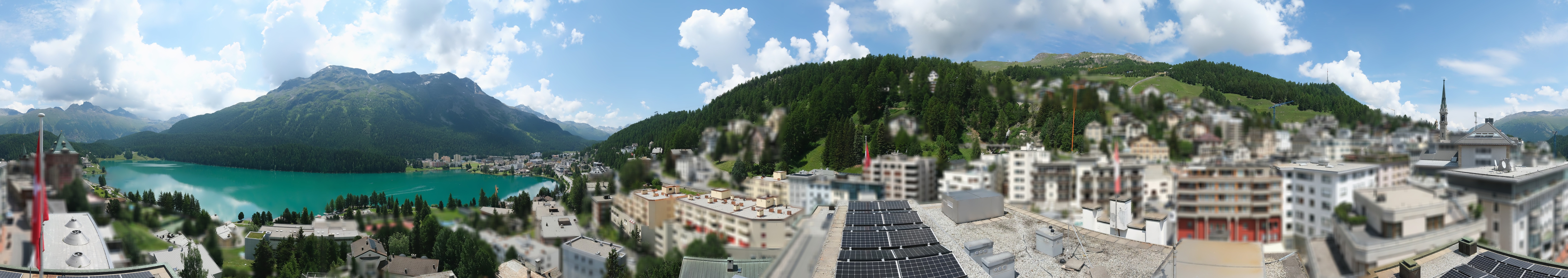 Archiv Foto Webcam St. Moritz Dorf II Ausblick Hotel Schweizerhof Richtung St. Moritz Bad