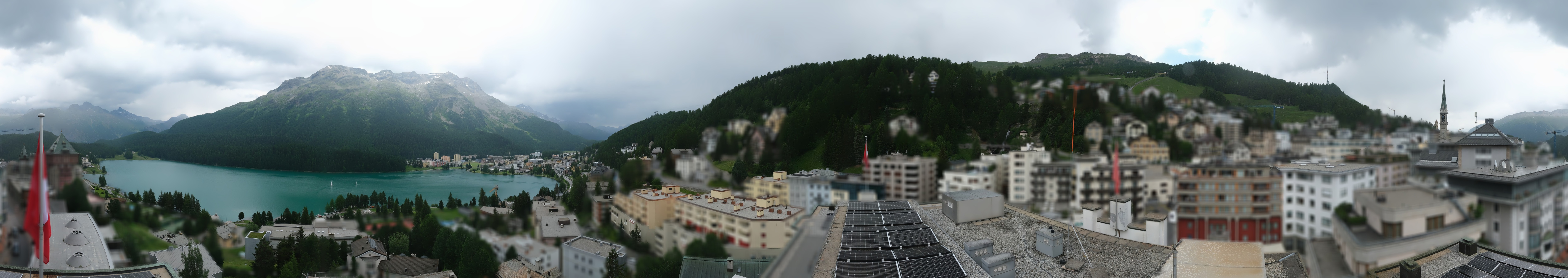 Archiv Foto Webcam St. Moritz Dorf II Ausblick Hotel Schweizerhof Richtung St. Moritz Bad