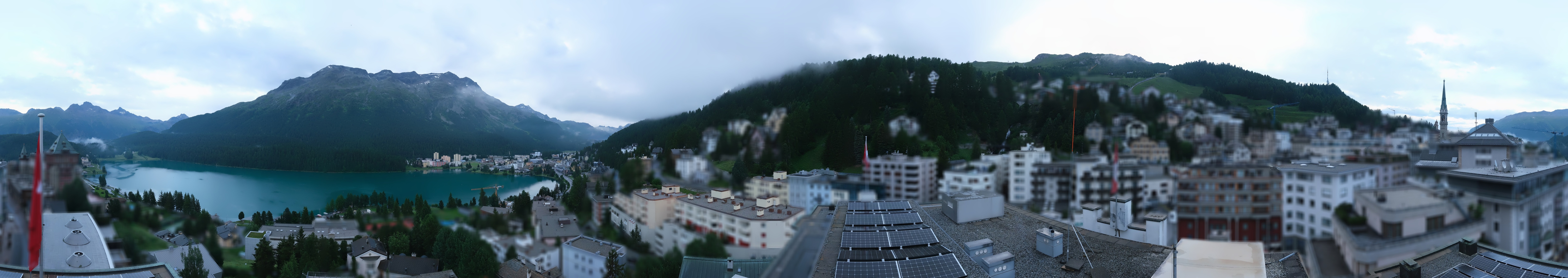 Archived image Webcam St. Moritz village II View from Hotel Schweizerhof towards St. Moritz Bad