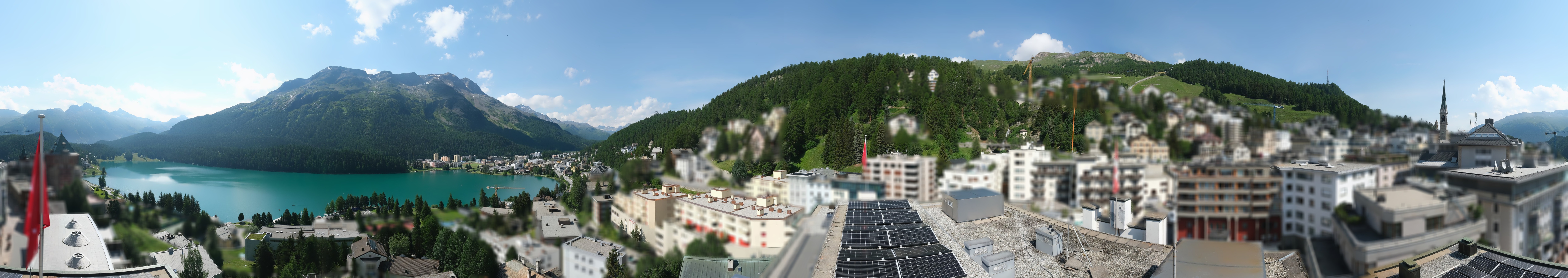 Archiv Foto Webcam St. Moritz Dorf II Ausblick Hotel Schweizerhof Richtung St. Moritz Bad