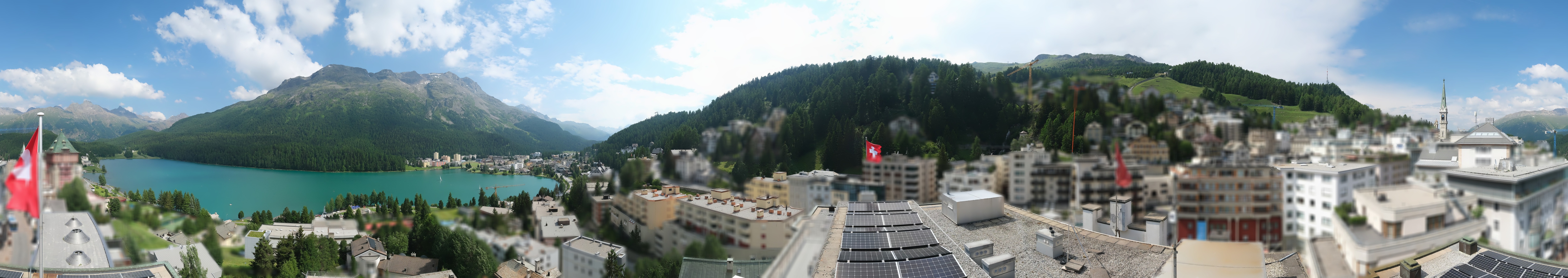 Archived image Webcam St. Moritz village II View from Hotel Schweizerhof towards St. Moritz Bad