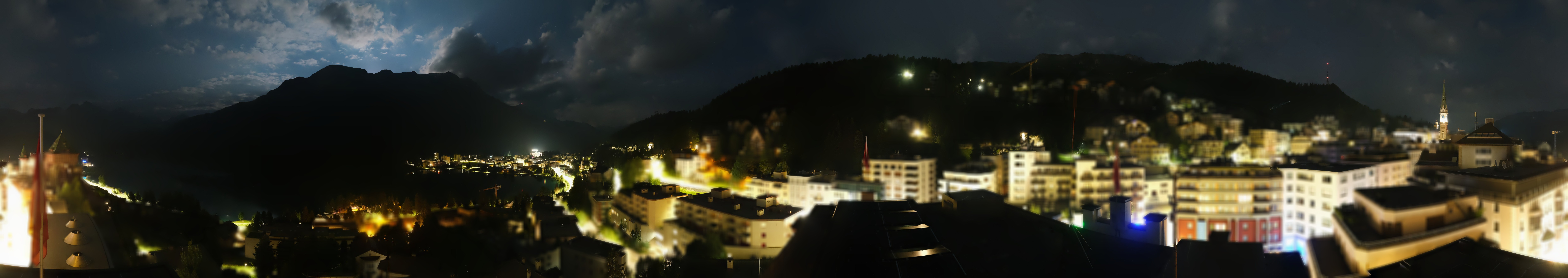 Archived image Webcam St. Moritz village II View from Hotel Schweizerhof towards St. Moritz Bad