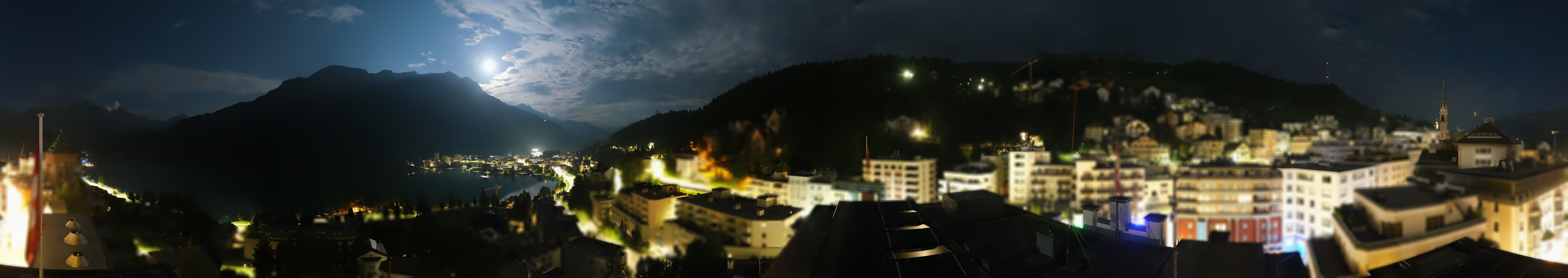 Archived image Webcam St. Moritz village II View from Hotel Schweizerhof towards St. Moritz Bad