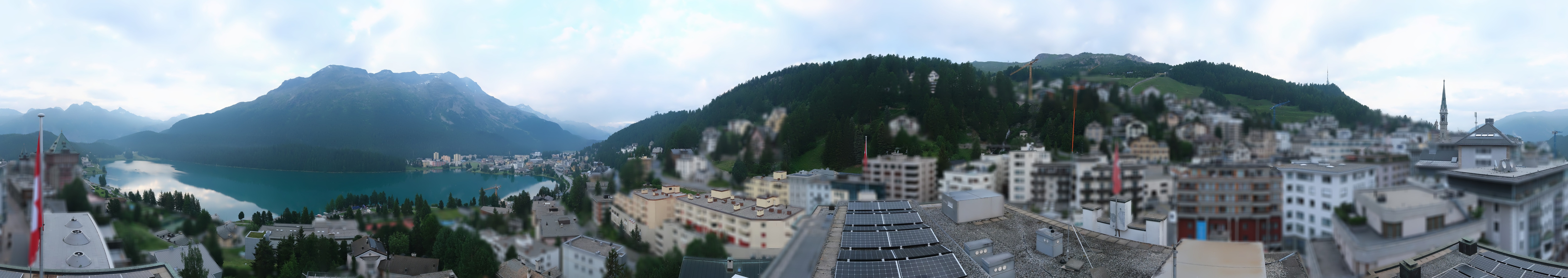 Archived image Webcam St. Moritz village II View from Hotel Schweizerhof towards St. Moritz Bad
