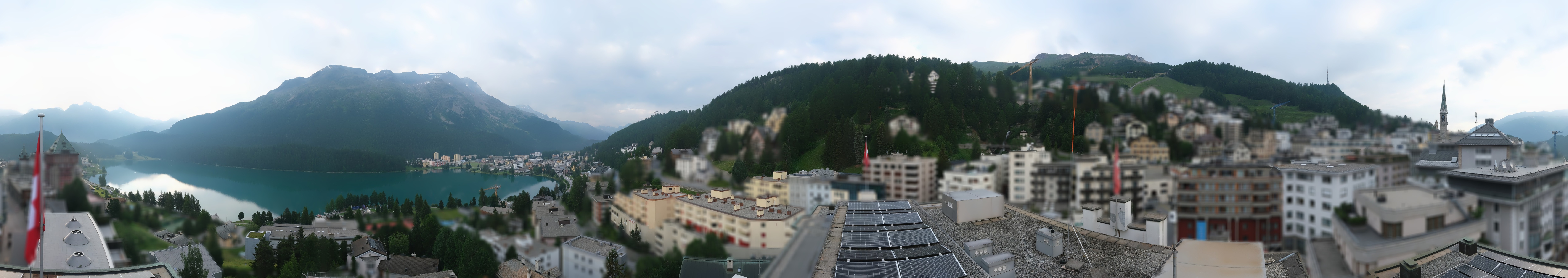 Archived image Webcam St. Moritz village II View from Hotel Schweizerhof towards St. Moritz Bad