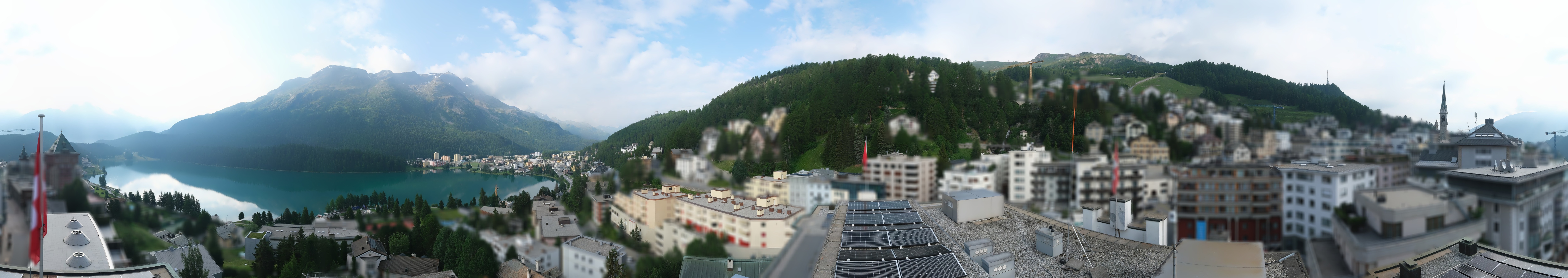 Archived image Webcam St. Moritz village II View from Hotel Schweizerhof towards St. Moritz Bad