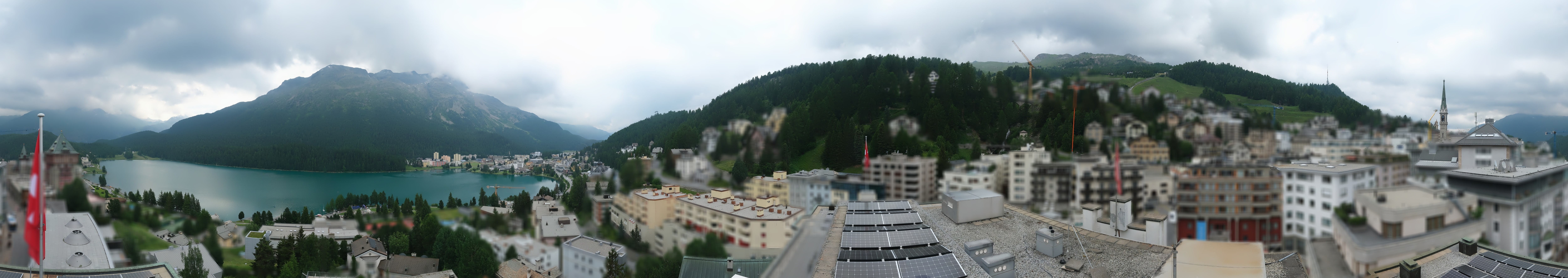 Archived image Webcam St. Moritz village II View from Hotel Schweizerhof towards St. Moritz Bad