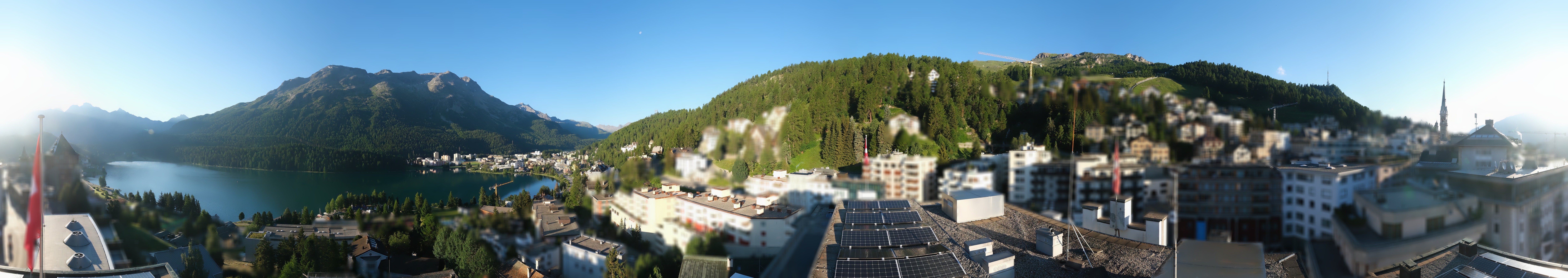 Archiv Foto Webcam St. Moritz Dorf II Ausblick Hotel Schweizerhof Richtung St. Moritz Bad