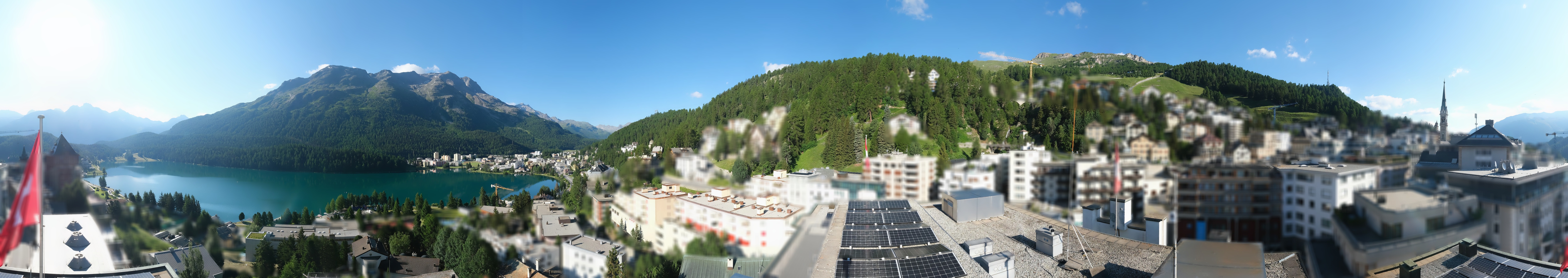 Archiv Foto Webcam St. Moritz Dorf II Ausblick Hotel Schweizerhof Richtung St. Moritz Bad