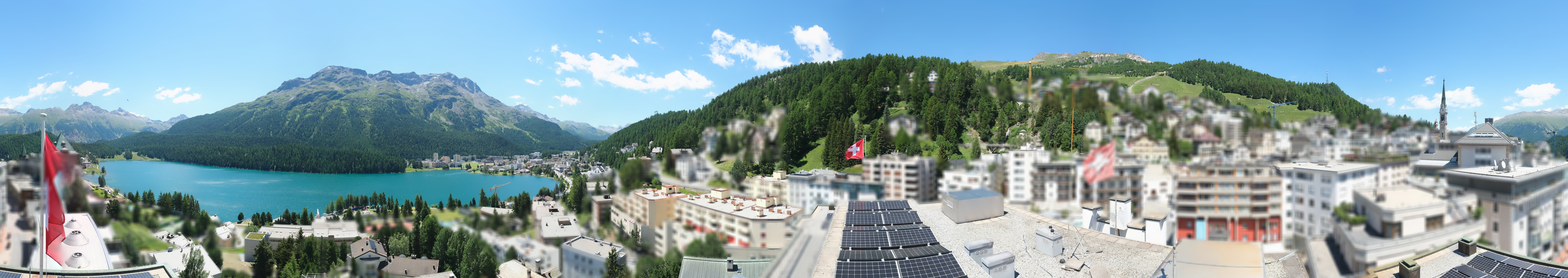 Archiv Foto Webcam St. Moritz Dorf II Ausblick Hotel Schweizerhof Richtung St. Moritz Bad