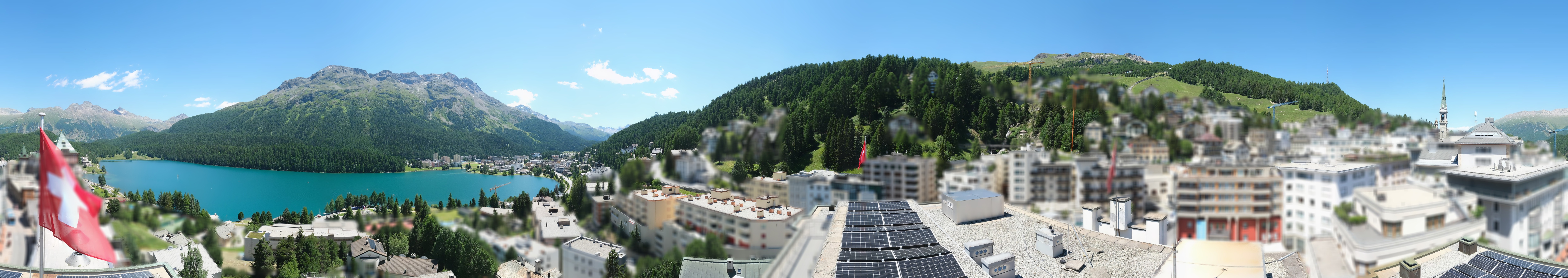 Archiv Foto Webcam St. Moritz Dorf II Ausblick Hotel Schweizerhof Richtung St. Moritz Bad