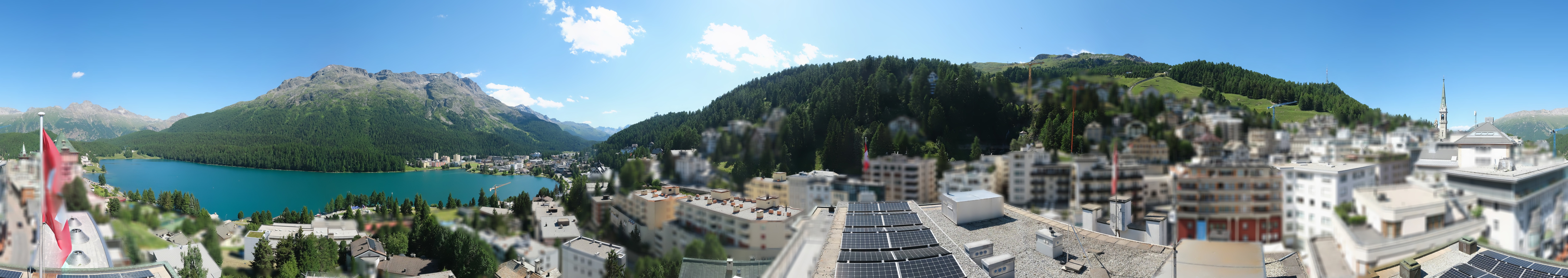 Archiv Foto Webcam St. Moritz Dorf II Ausblick Hotel Schweizerhof Richtung St. Moritz Bad
