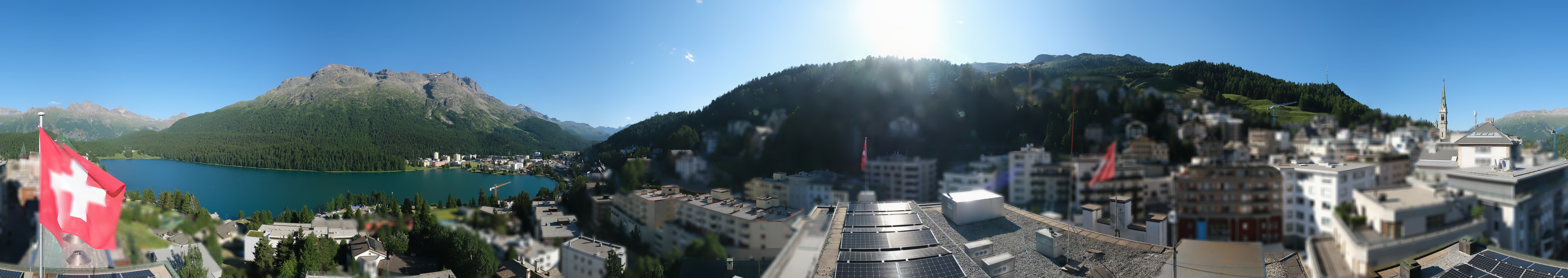 Archiv Foto Webcam St. Moritz Dorf II Ausblick Hotel Schweizerhof Richtung St. Moritz Bad