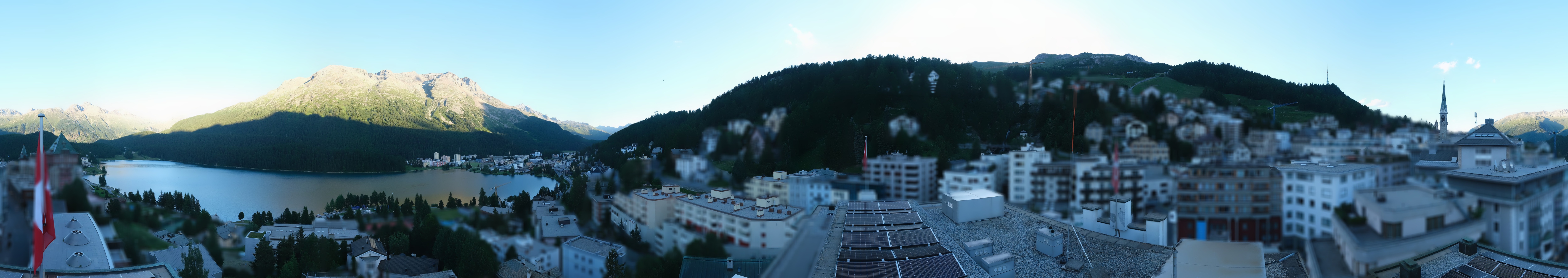 Archiv Foto Webcam St. Moritz Dorf II Ausblick Hotel Schweizerhof Richtung St. Moritz Bad