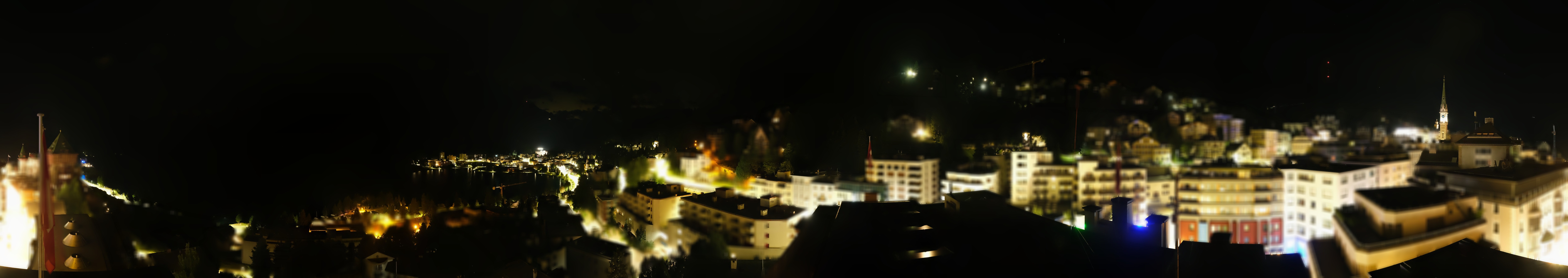 Archiv Foto Webcam St. Moritz Dorf II Ausblick Hotel Schweizerhof Richtung St. Moritz Bad