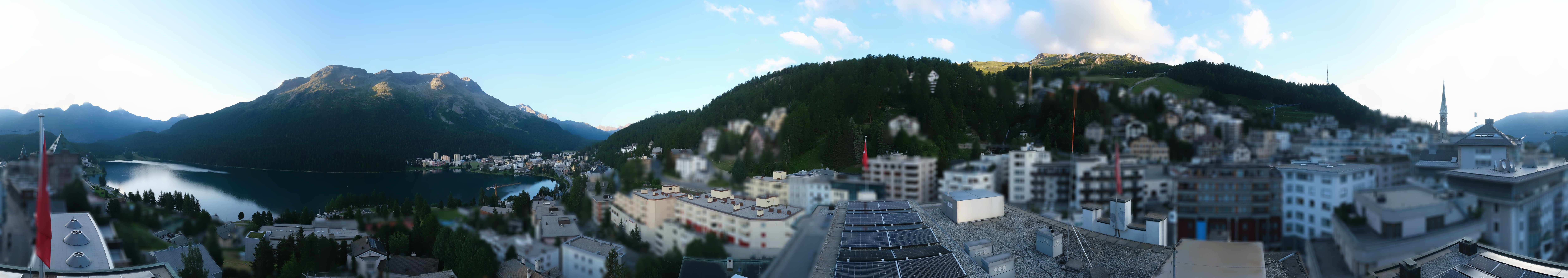 Archiv Foto Webcam St. Moritz Dorf II Ausblick Hotel Schweizerhof Richtung St. Moritz Bad