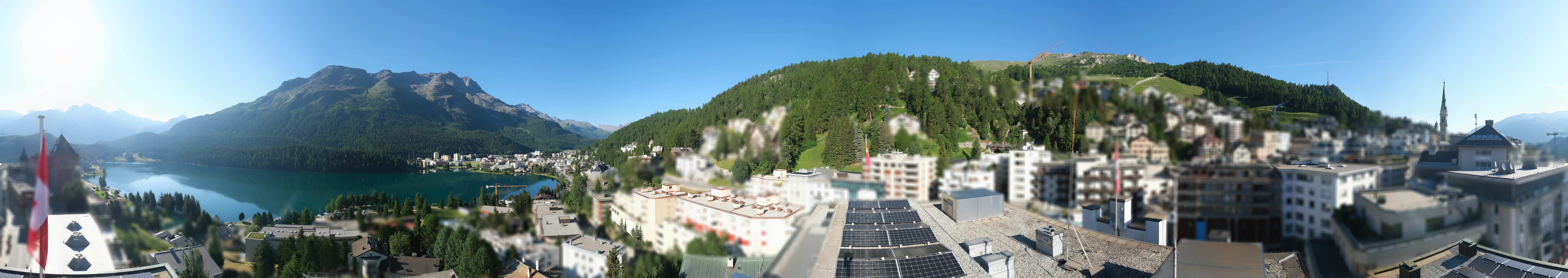 Archiv Foto Webcam St. Moritz Dorf II Ausblick Hotel Schweizerhof Richtung St. Moritz Bad