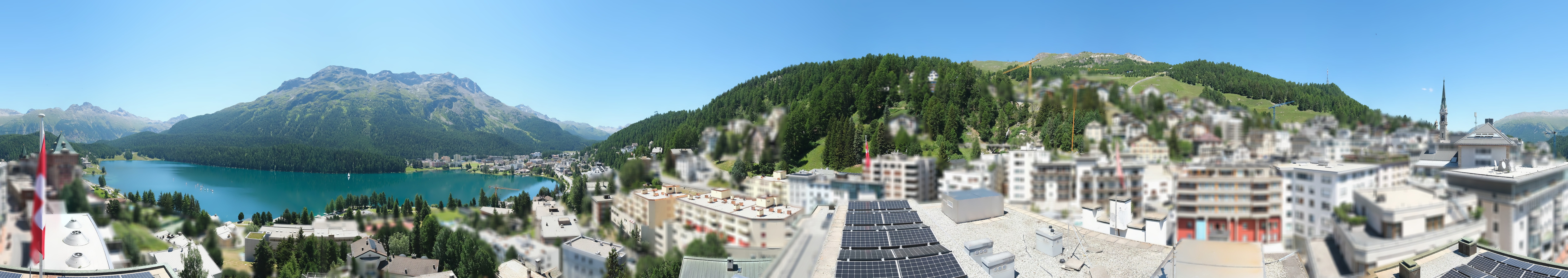 Archiv Foto Webcam St. Moritz Dorf II Ausblick Hotel Schweizerhof Richtung St. Moritz Bad
