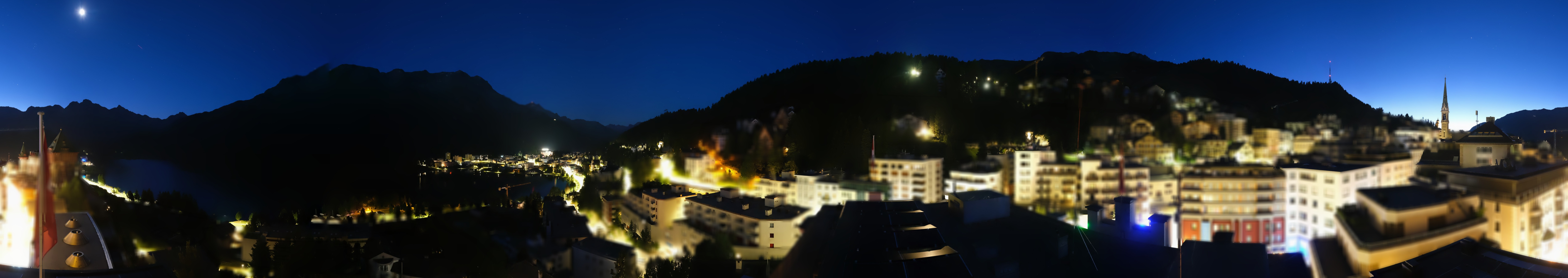 Archiv Foto Webcam St. Moritz Dorf II Ausblick Hotel Schweizerhof Richtung St. Moritz Bad