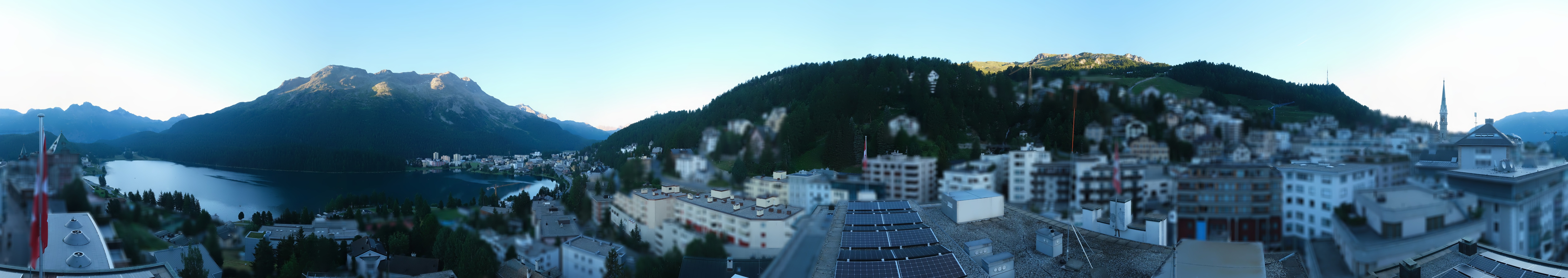 Archiv Foto Webcam St. Moritz Dorf II Ausblick Hotel Schweizerhof Richtung St. Moritz Bad