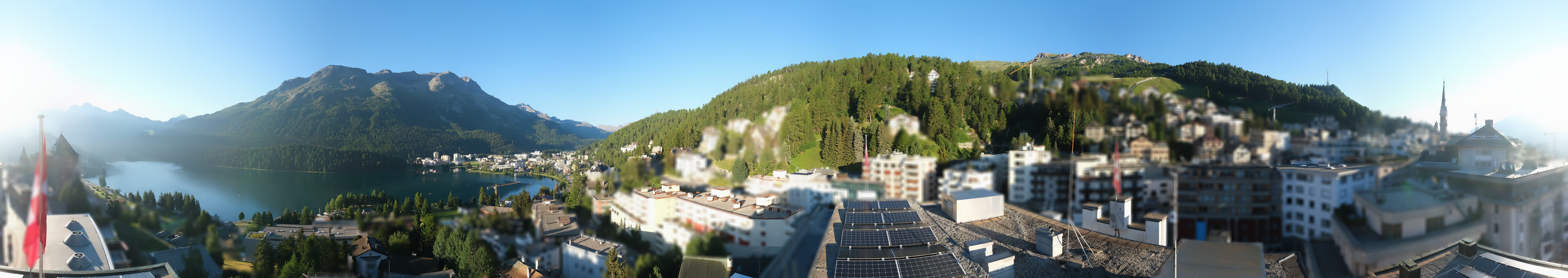 Archiv Foto Webcam St. Moritz Dorf II Ausblick Hotel Schweizerhof Richtung St. Moritz Bad