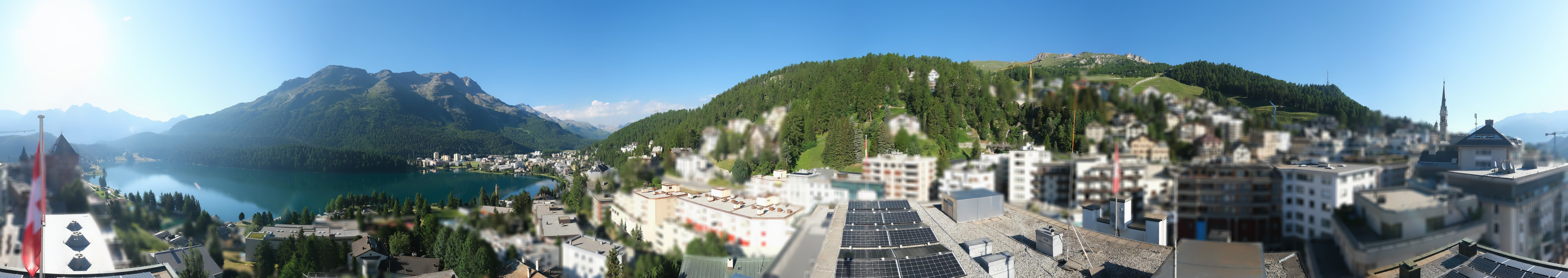 Archiv Foto Webcam St. Moritz Dorf II Ausblick Hotel Schweizerhof Richtung St. Moritz Bad