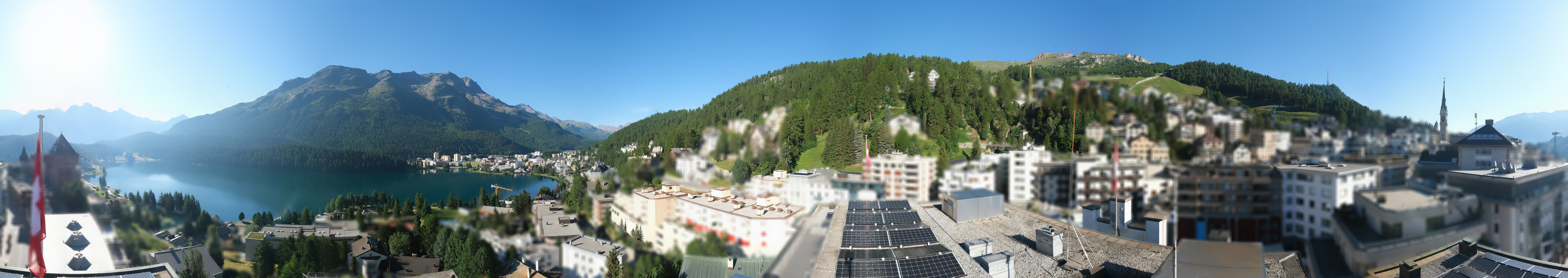 Archiv Foto Webcam St. Moritz Dorf II Ausblick Hotel Schweizerhof Richtung St. Moritz Bad