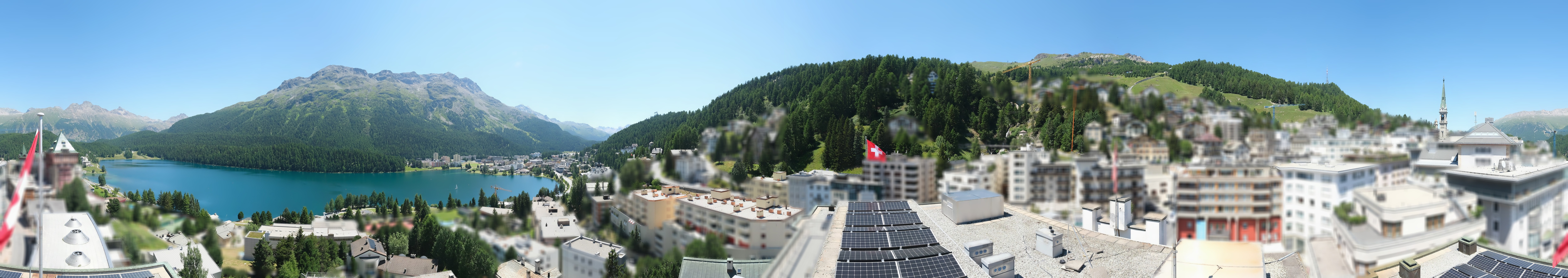 Archiv Foto Webcam St. Moritz Dorf II Ausblick Hotel Schweizerhof Richtung St. Moritz Bad