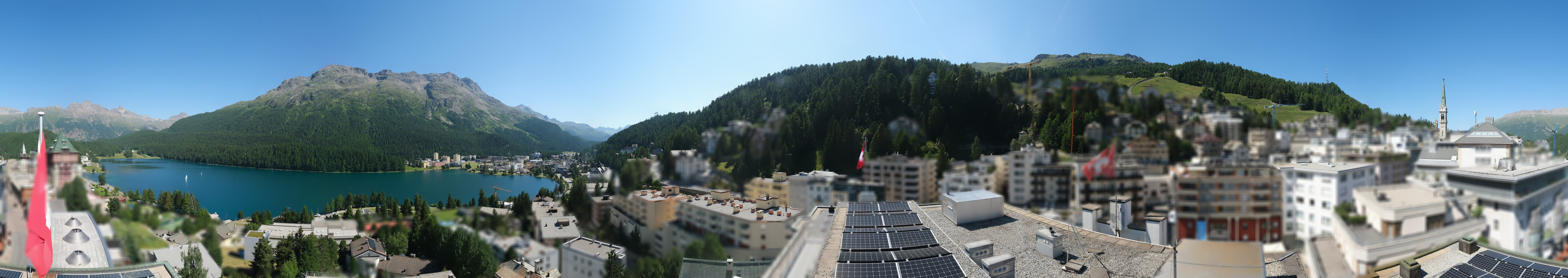 Archiv Foto Webcam St. Moritz Dorf II Ausblick Hotel Schweizerhof Richtung St. Moritz Bad
