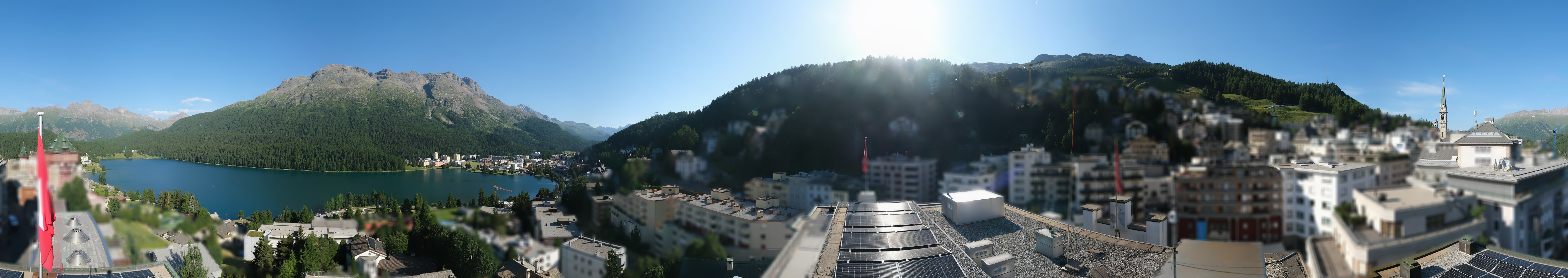 Archived image Webcam St. Moritz village II View from Hotel Schweizerhof towards St. Moritz Bad